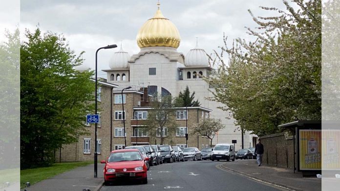 Gurdwara Sri Guru Singh Sabha Southall on Havelock Road in London | Twitter | @edanderson101