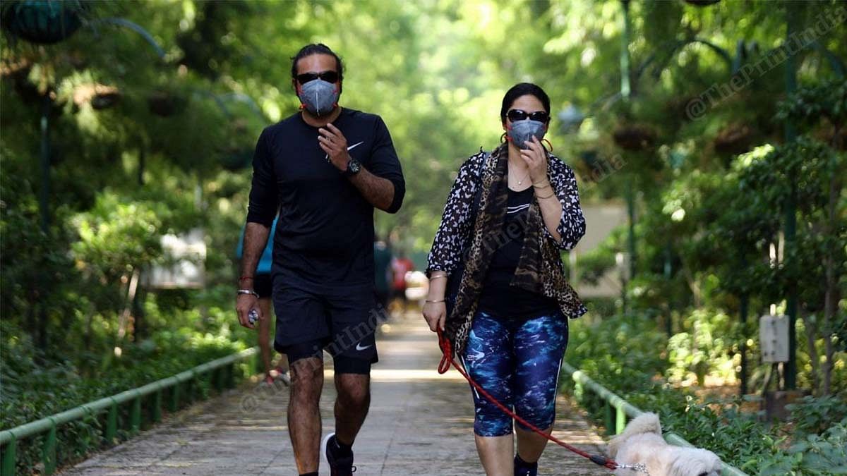 Wearing masks while running or jogging can increase breathlessness, doctors say | Photo: Manisha Mondal | ThePrint