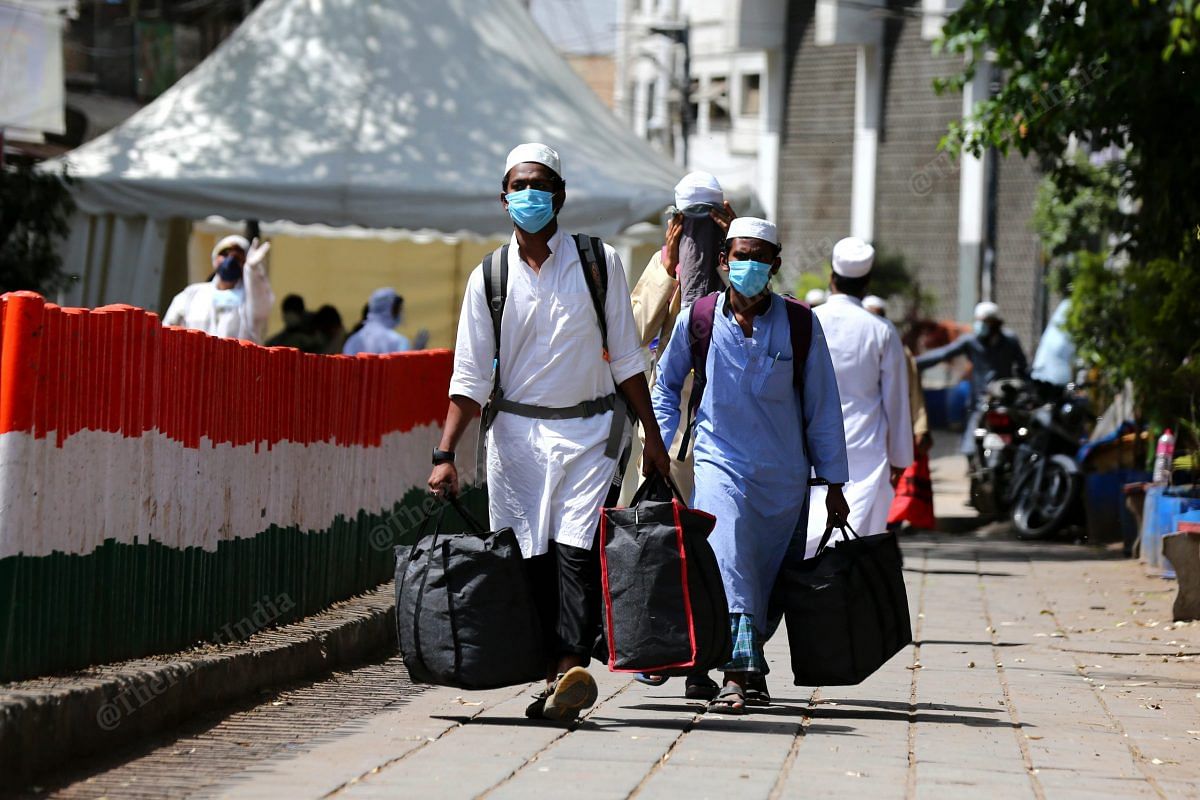 In the last week of May, Over 200 have tested positive for COVID-19 from among many who had gathered in Delhi’s Markaz Nizamuddin, the headquarters of the Tablighi Jamaat. All patients were taken to a isolation centre | Photo: Suraj Singh Bisht | ThePrint