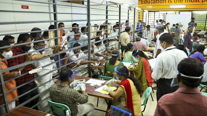 Officials count votes during counting day of Kerala local body elections in Kozhikode on 16 December | PTI