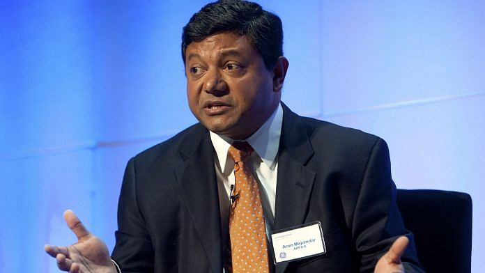 Arun Majumdar, director of the US Department of Energy's Advanced Research Projects Agency, speaks at a news conference in San Francisco | David Paul Morris | Bloomberg