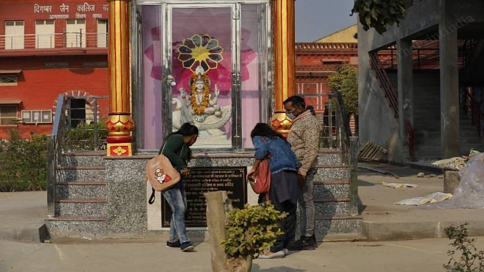 The shrine of Goddess Shrutdevi at Digambar Jain College, Baraut, Baghpat | Manisha Mondal | ThePrint