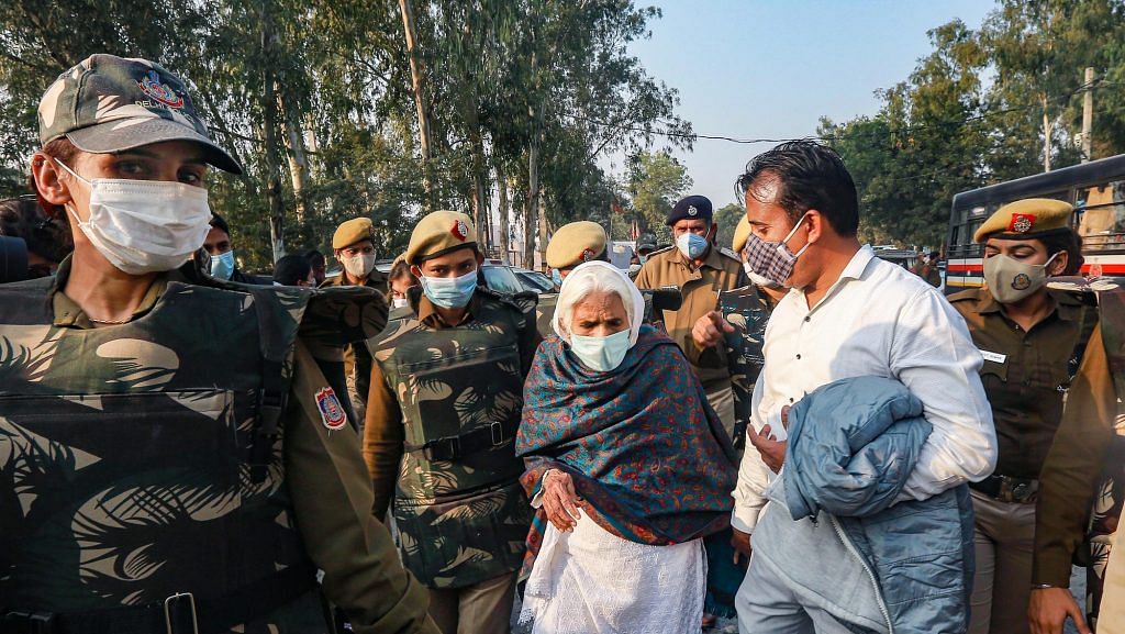 Bilkis Bano, popularly known as Shaheen Bagh’s 'Dadi', returned after being denied to join farmers protest at Singhu border in New Delhi on 1 December