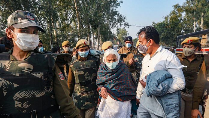 Bilkis Bano, popularly known as Shaheen Bagh’s 'Dadi', returned after being denied to join farmers protest at Singhu border in New Delhi on 1 December