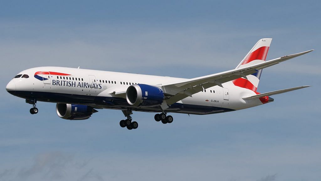 Representational image of a British Airways Boeing 787 Dreamliner | Photo: Commons
