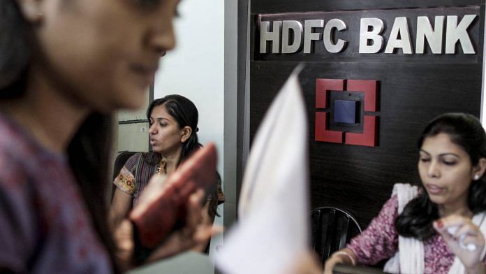 Representational image of women employees working in an HDFC Bank Ltd. branch in Mumbai, India | Bloomberg File Photo
