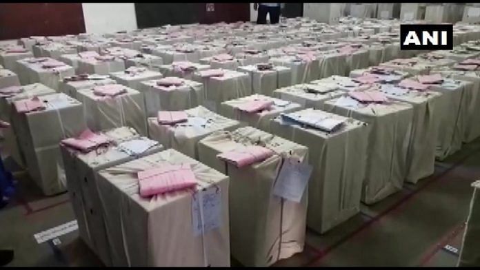 ballot boxes kept for counting