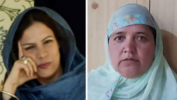 PDP's Safina Baig (left) is fighting the J&K DDC polls as an Independent from Wagoora, against Shaheena Begum of the NC, who is representing the People's Alliance for Gupkar Declaration | Photos: Twitter/special arrangement