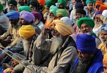 Farmers protest against the farm bills at Singhu Border, New Delhi | Photo: Suraj Singh Bisht | ThePrint