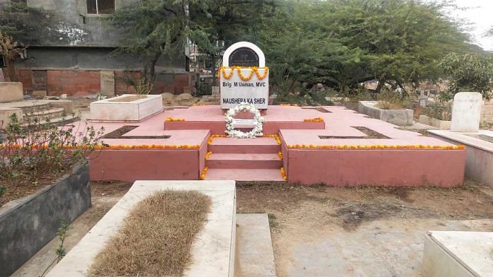 The restored grave of India-Pakistan war hero Brigadier Usman | By special arrangement