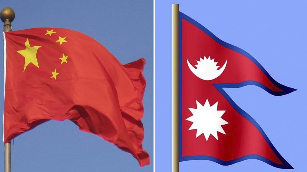 Representational image | National flags of China and Nepal | Commons