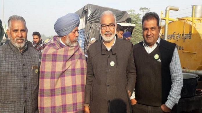 Amarjit Singh (second from right) who allegedly committed suicide at Tikri border in Delhi | By special arrangement