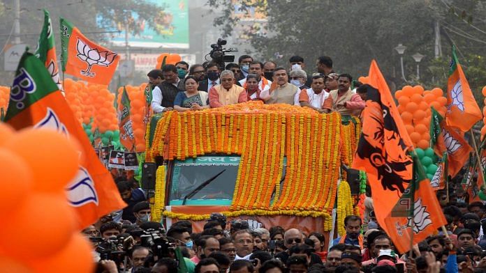 A BJP rally in Kolkata on 18 January 2021 | Representational image | ANI