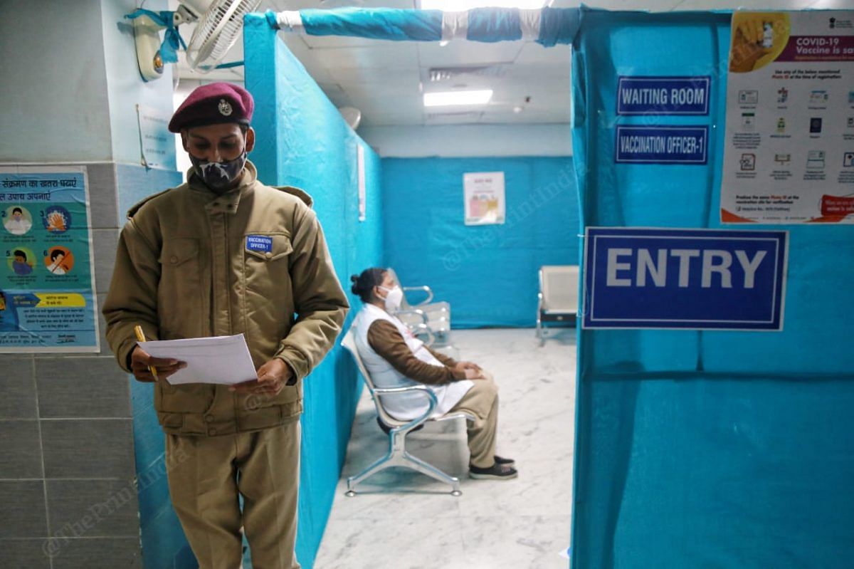 The civil defence staff will play crucial role in giving security and organising inside the vaccination centre | Photo: Manisha Mondal | ThePrint