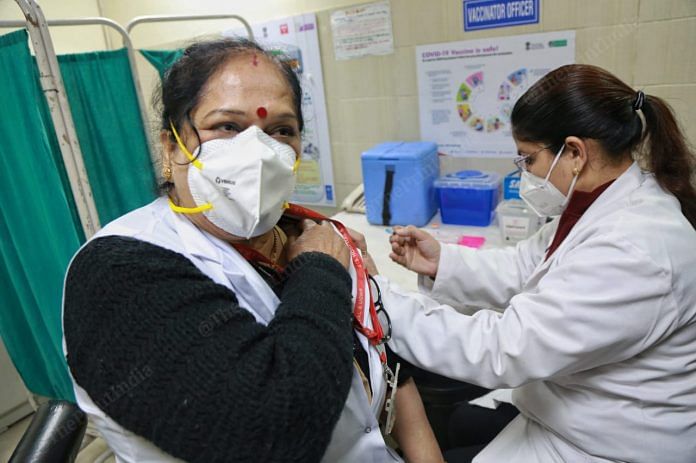 Latest news on vaccine dry run | ThePrint.in A health worker getting the vaccine during a dry run in Delhi | Representational Photo: Manisha Mondal | ThePrint