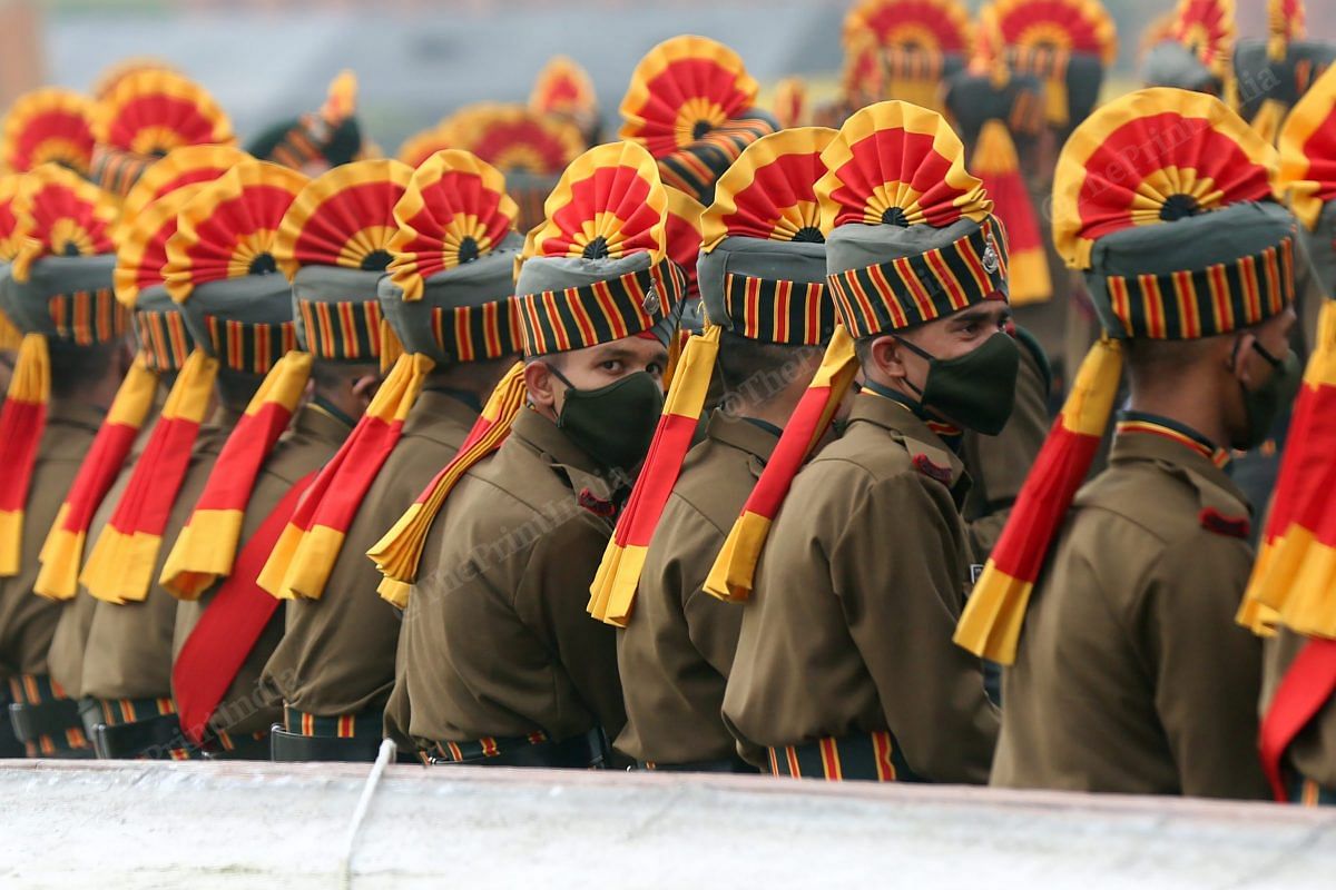 Jammu and Kashmir Rifles marches in the Republic Day parade | Photo: Suraj Singh Bisht | ThePrint