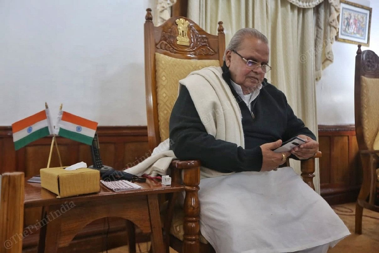 Governor of Meghalaya Satya Pal Malik | Photo: Praveen Jain | ThePrint