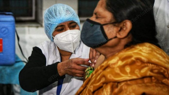 File image of the Covid vaccine dry run in Delhi on 2 January 2021 | Manisha Mondal | ThePrint