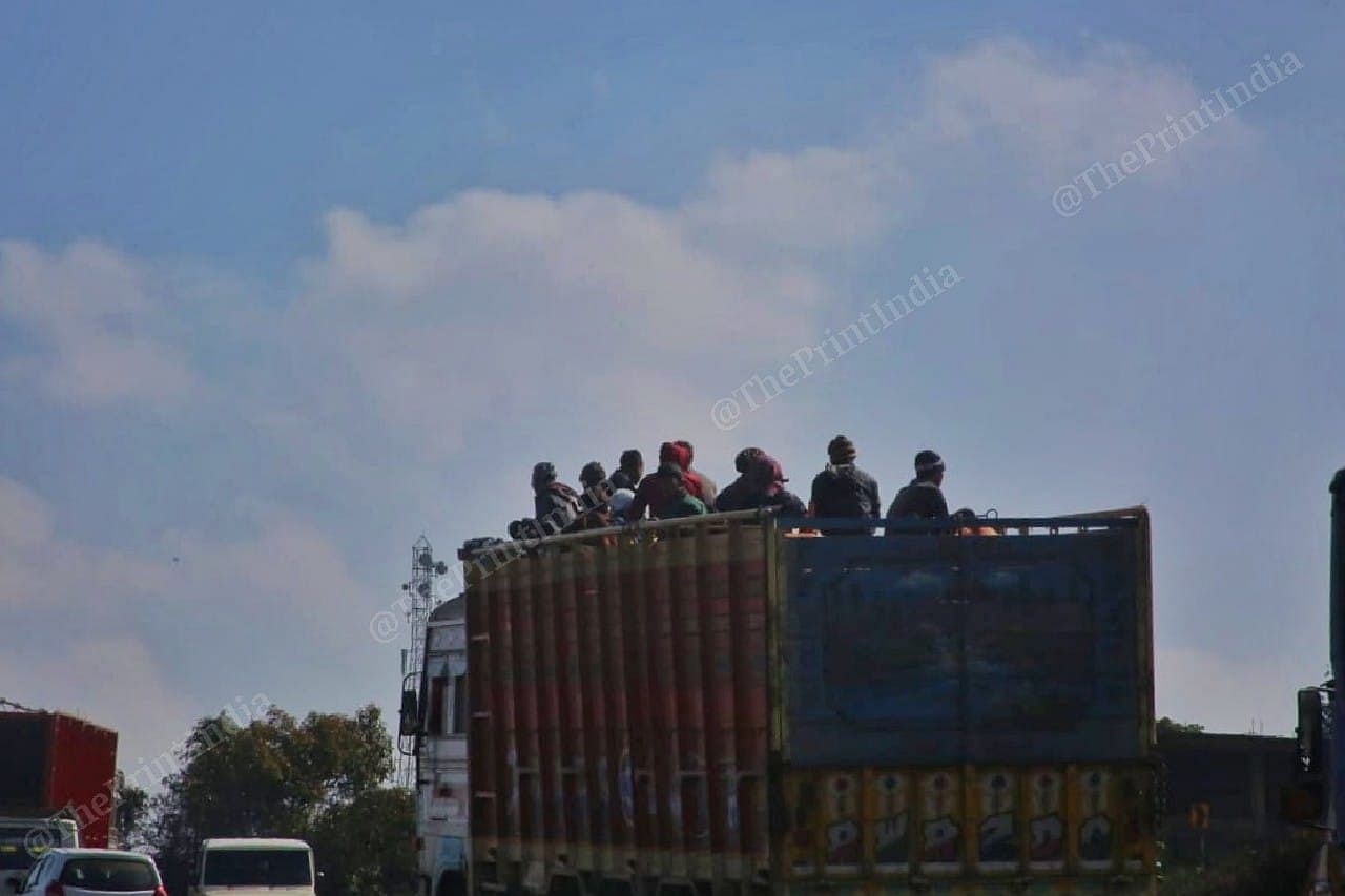 A truck carries labourers to a mining site at East Jaintia Hills | Praveen Jain | ThePrint