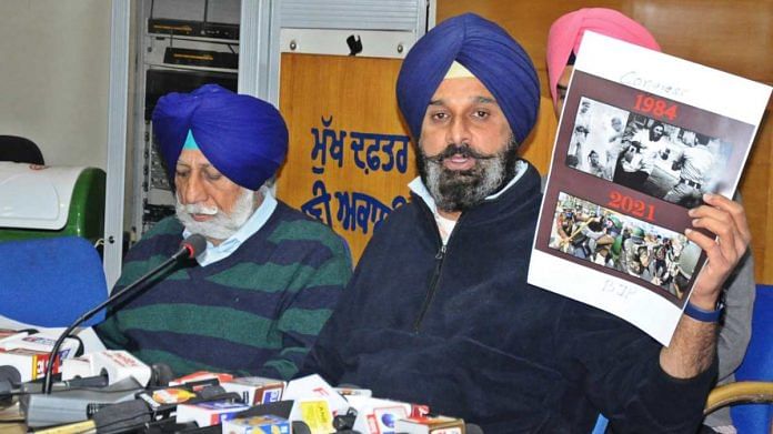 Majithia SAD MLA Bikram Singh Majithia addressed a press conference in Chandigarh on Saturday | Source: SAD