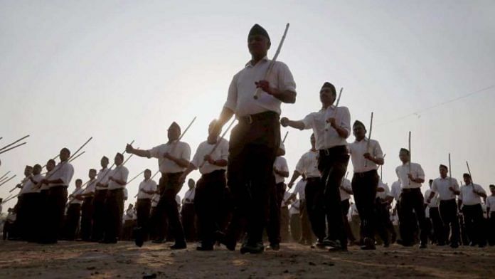 File image of RSS volunteers | PTI