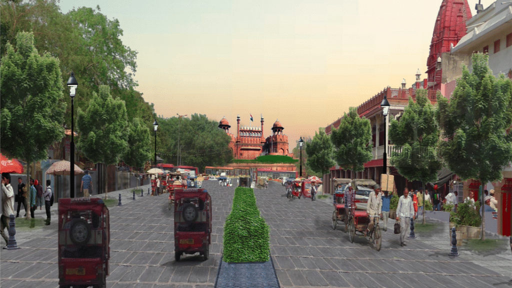 A file image of the visualisation of the 'Redevelopment of Chandni Chowk' project, which the BJP has said is "directly responsible for the demolition" of Hanuman temple | Photo: delhi.gov.in