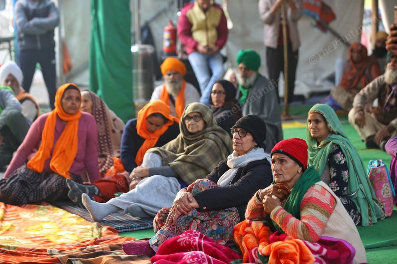 The crowd near the stage at Singhu | Photo: Suraj Singh Bisht | ThePrint