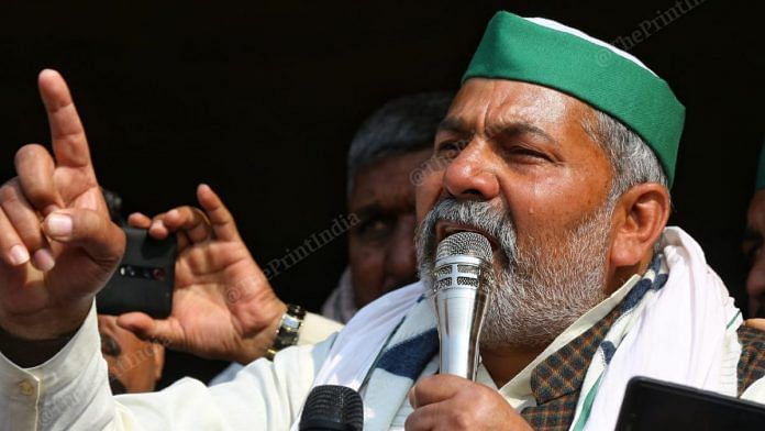 BKU leader Rakesh Tikait | Photo: Suraj Singh Bisht/ThePrint