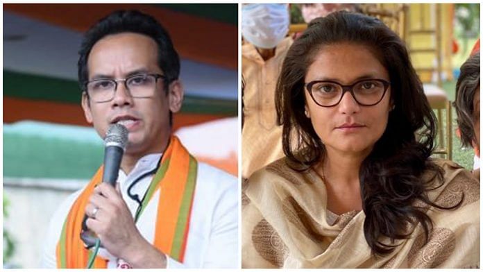 cong File photos of Congress leaders Gaurav Gogoi and Sushmita Dev. | Photo: Twitter