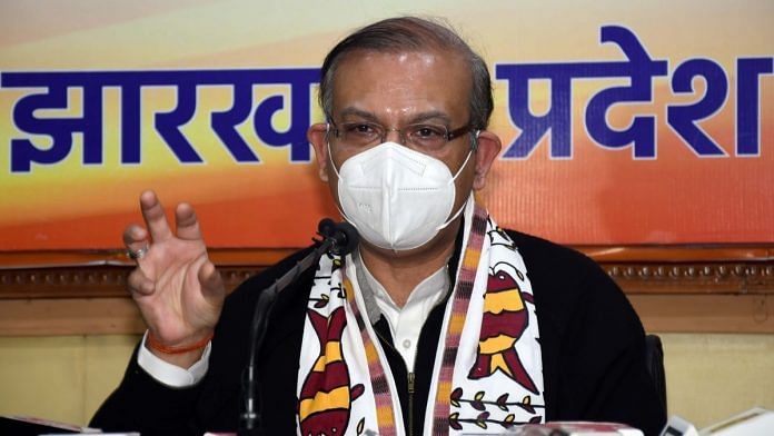 A file photo of Parliamentary Standing Committee on Finance chairman Jayant Sinha. | Photo: ANI