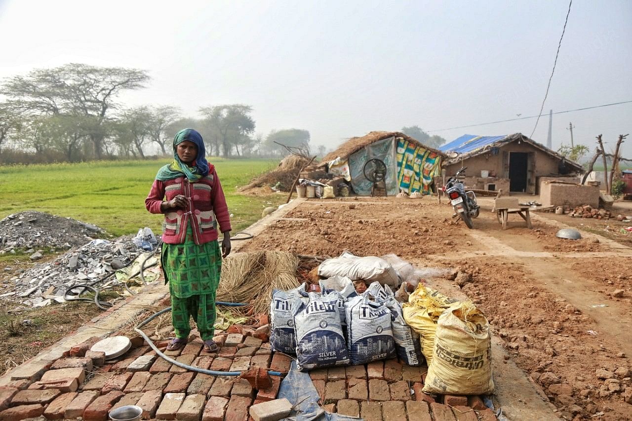 Phoolkali outside her home in Ballahi village in Kurukshetra, Haryana | Manisha Mondal | ThePrint