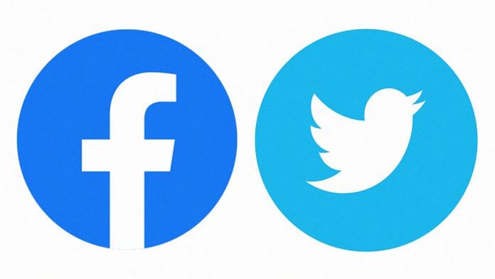 Logos of Facebook and Twitter | ThePrint