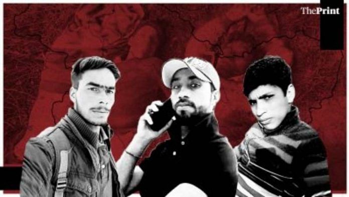 (L-R) Ibrar Ahmed, Imtiaz Ahmed and Abrar Ahmed, the three youth killed in the Shopian 'encounter' in July 2020 | ThePrint Team