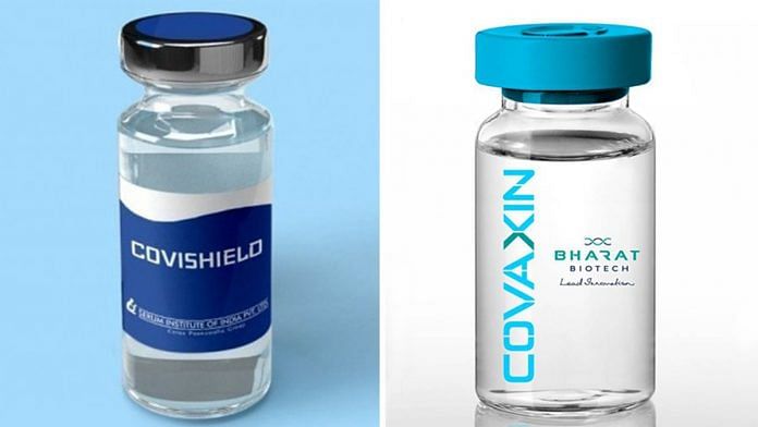 Serum Institute of India's Covid-19 vaccine, Covishield, and Bharat Biotech's Covaxin
