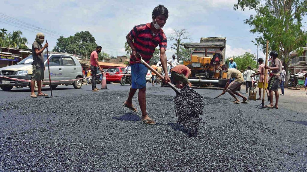 Road construction in Assam | Representational photo: ANI