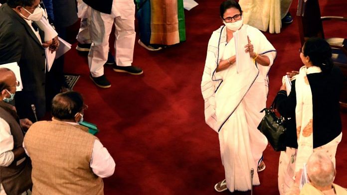 West Bengal CM Mamata Banerjee in the state assembly Friday | ANI