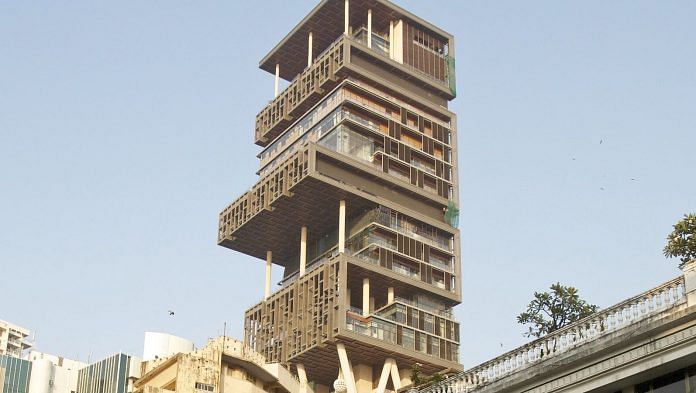 Mukesh Ambani's residence 'Antilia' in Mumbai (File photo) | Photographer: Adeel Halim | Bloomberg