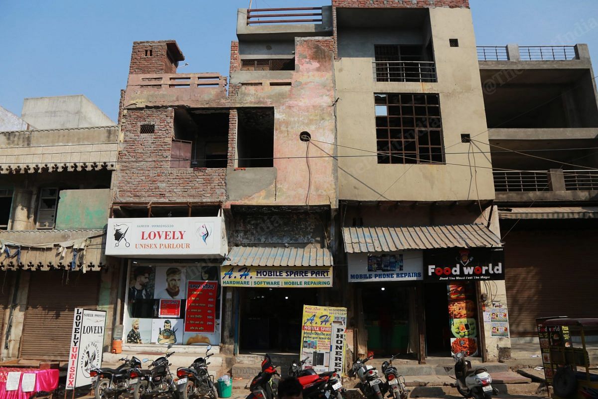 Only the first floor of the building could be rebuilt, as the owner did not have enough money to rebuilt the entire building. The same picture from 2021 | Photo: Manisha Mondal | ThePrint