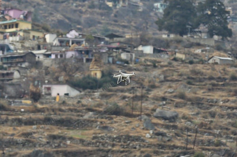 A drone deployed to help with the rescue operations in Uttarakhand | Suraj Singh Bisht | ThePrint 