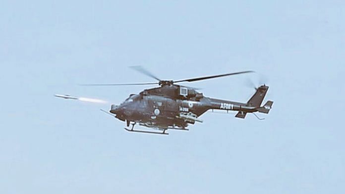 DRDO conducted successful trials for anti-tank guided missile systems Helina & Dhruvastra at Pokhran deserts in Rajasthan | Twitter/@proshillong