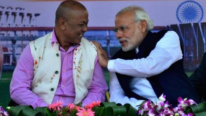 File image of Bodoland People's Front chief Hagrama Mohilary with PM Narendra Modi | Twitter | @Hagramaonline