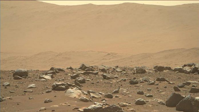 Surface of Mars captured by the Perseverance rover | Credits: NASA/JPL-Caltech/AS