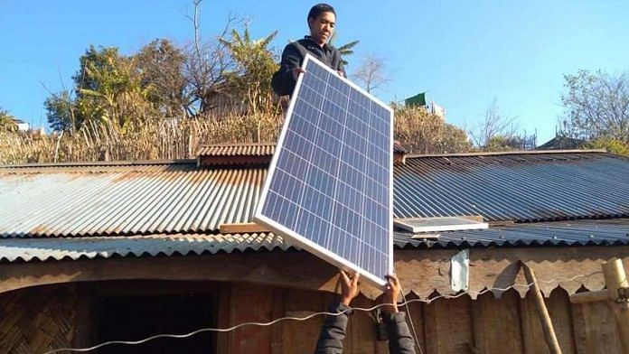 Solar panels being installed in Shinnyu village, Nagaland | Facebook