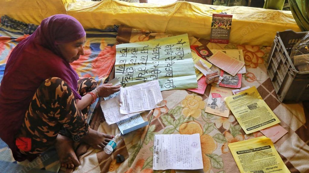 Farmers from Punjab are now living in the tent set up by Nodeep Kaur and her colleagues in the MAS at Singhu Border outside Delhi | Photo: Manisha Mondal | ThePrint