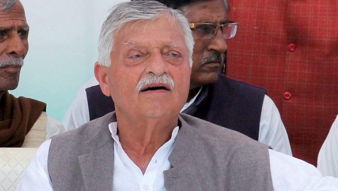 File photo of former Congress MP Captain Satish Sharma at an election rally in Rae Bareli | Photo: PTI