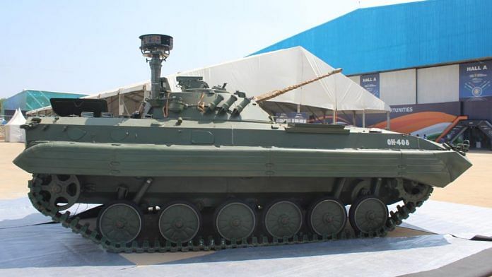 The BMP 2 with enhanced capabilities on display at the Aero India | By special arrangement