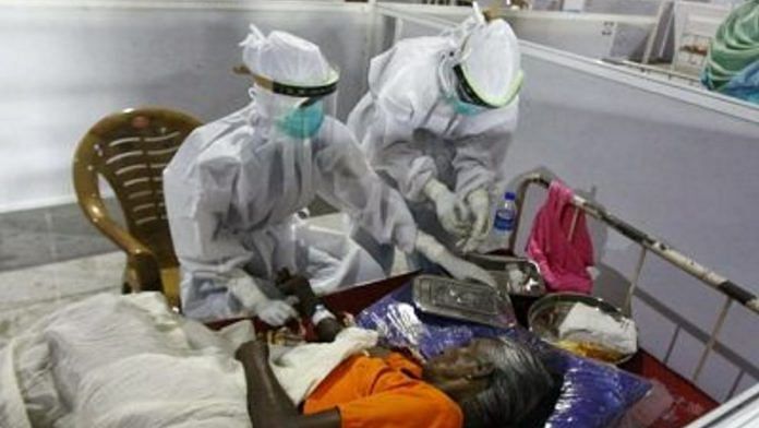 Health workers at a second-line treatment centre for Covid-19 in Ernakulam (Representational image) | Photo: Praveen Jain | ThePrint