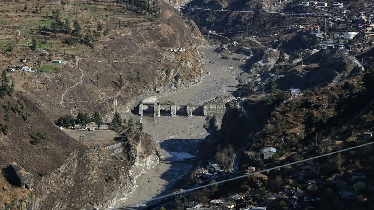A view of the decimated hydropower plant near Raini village in Uttarakhand's Chamoli district. | Photo: Suraj Singh Bisht/ThePrint