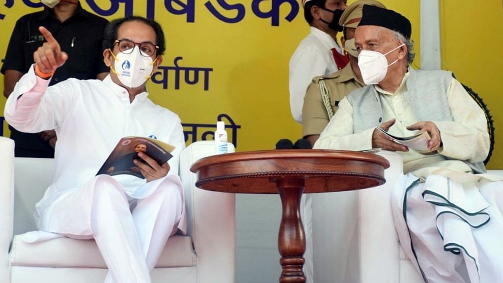 A file photo of Maharashtra Chief Minister Uddhav Thackeray and Governor Bhagat Singh Koshyari. | Photo: ANI