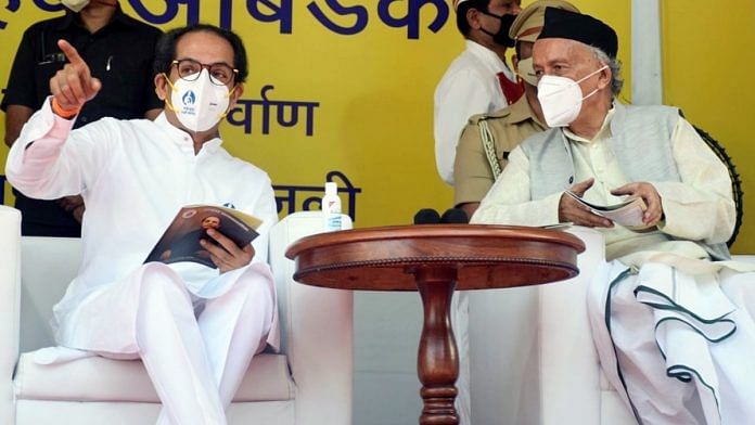 A file photo of Maharashtra Chief Minister Uddhav Thackeray and Governor Bhagat Singh Koshyari. | Photo: ANI